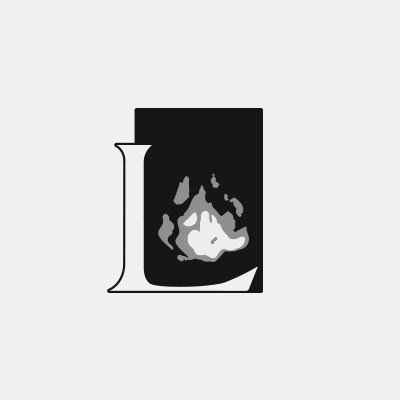 Das Bild des Logos von Leubner Rauchabzug zeigt ein weißes L und ein Feuer auf schwarzem Hintergrund
