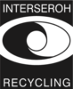 das Logo zeigt den Text: "INTERSEROH" über einem ovalen Ying Yang-Symbol mit Kreis in einem andern Oval und dem Text: "recycling" darunter