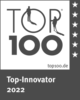 Das Bild ist ein Siegel mit dem Text: "TOP100 Top-Innovator 2022"