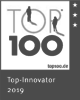 Das Bild ist ein Siegel mit dem Text: "TOP100 Top-Innovator 2019"